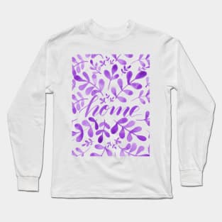 Watercolor home foliage - purple Long Sleeve T-Shirt